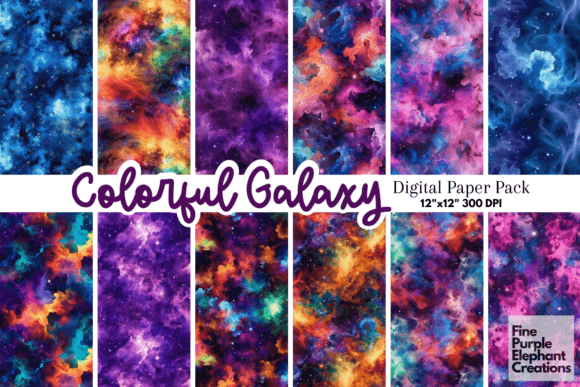 Colorful Galaxy Celestial Cosmic Space: A Creative Resource for Designers and Creators