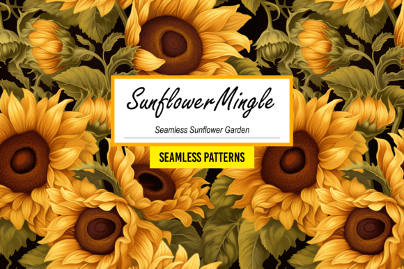 Discover the Beauty of SunflowerMingle - Seamless Sunflower Art