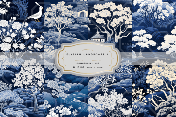 ELYSIAN LANDSCAPE. Seamless Pattern Pack