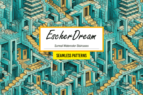Exploring the EscherDream - Surreal Staircases Pattern: A Journey into Impossible Geometry