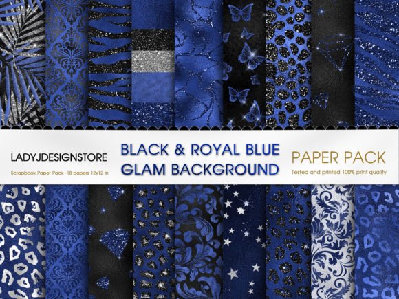 Exploring the Versatility of Royal Blue Silver Glam Digital Paper in Creative Projects