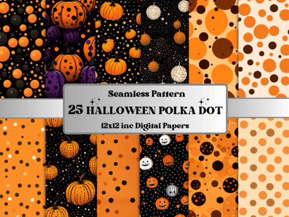 Halloween Polka Dot Digital Paper Pack: A Spooky Solution for Creative Projects