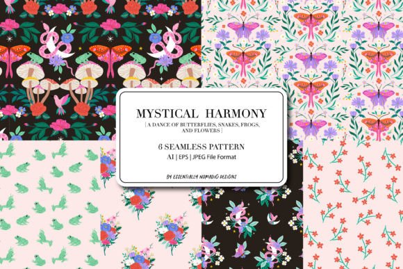 Mystical Garden Floral Seamless Pattern