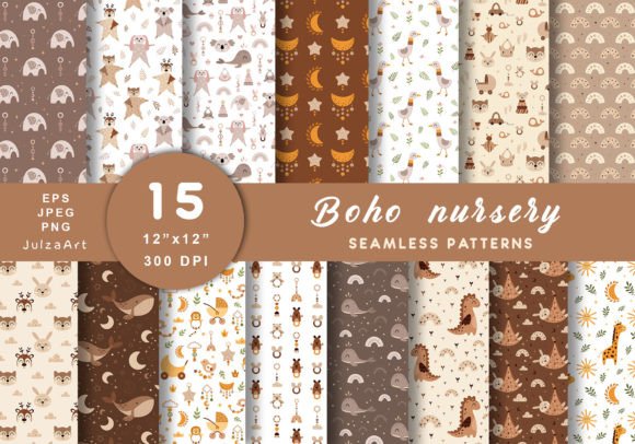 Newborn Baby Seamless Pattern Set: A Versatile Design Resource for Creative Projects