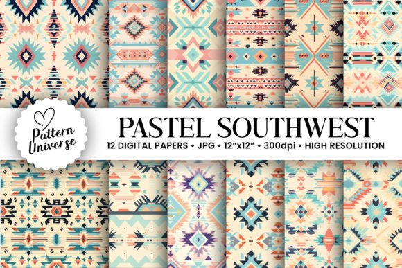 Pastel Ethnic Southwest Digital Papers: A Strategic Resource for Creative Projects