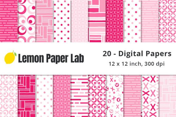 Pink Geometric Digital Papers: A Versatile Design Resource for Creative Projects