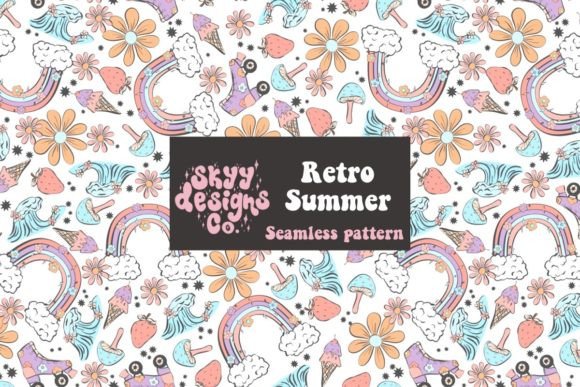 Retro Trendy Summer Seamless Pattern: A Strategic Design Tool for Creative Projects