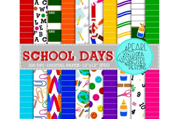 School Days Digital Paper: A Versatile Resource for Creative Projects