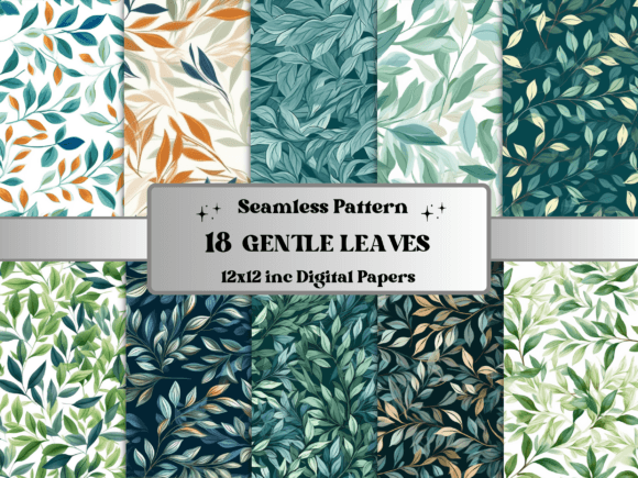 Seamless Gentle Leaves Greenery Pattern: A Natural Touch for Creative Projects