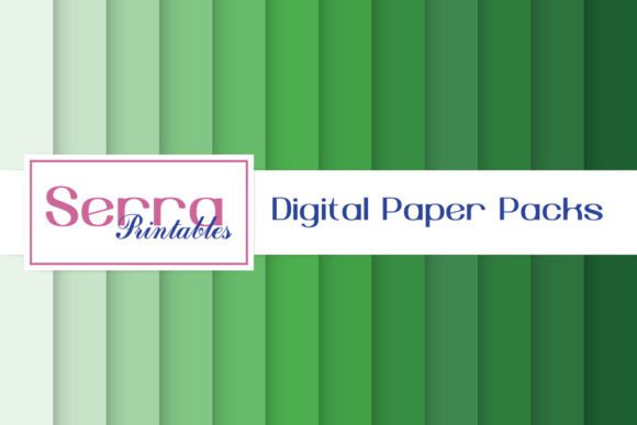 Shades of Green Digital Paper Pack