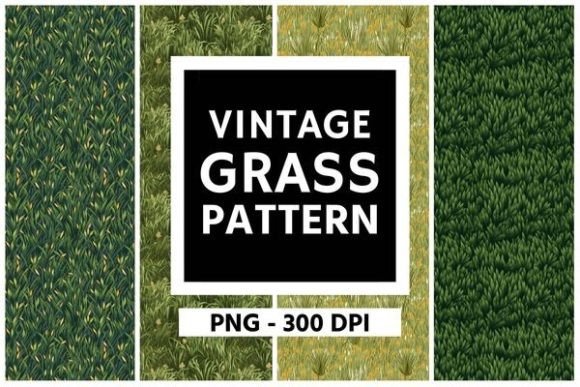 Vintage Grass Pattern Images 01: A Timeless Addition to Your Creative Projects