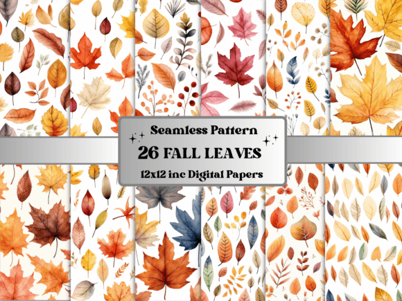 Watercolor Fall Leaves Digital Paper: A Must-Have for Autumn Creations