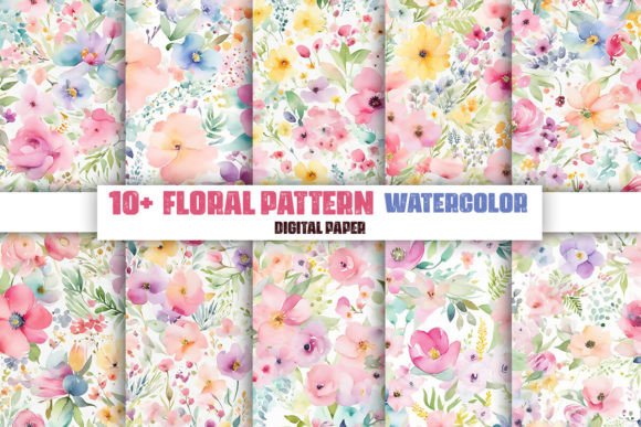 Watercolor Spring Floral Pattern
